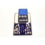 Set of six 1930s silver golfing teaspoons in a fitted case (Sheffield 1933),