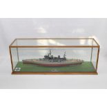Detailed model of the Battleship King George V - with presentation plaque,