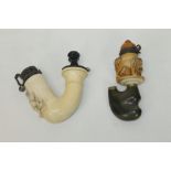 Good early Austro-Hungarian carved meerschaum pipe,