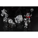 Four Swarovski crystal figures - Winnie The Pooh, Tigger, Piglet and Eeyore,