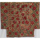 Antique textiles: two 19th century Ottoman / Uzbet Suzani cloths - both worked in panels and