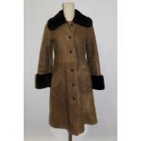 1970s vintage LOEWE ladies' sheepskin coat, size 10,