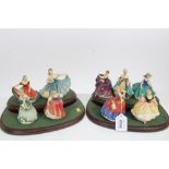 Nine Royal Doulton Ladies - Elaine HN3247, Sunday Best HN3312, Christine HN3337, Fair Lady HN3336,