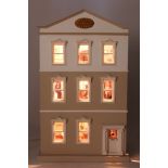 Good quality Georgian-style dolls' house with three storeys,