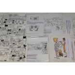 1980s / 1990s strip cartoons - original signed artwork - including Kipper Williams 'The Lady and