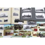 Railway - postcards and photographs in five albums,