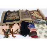 Vintage tapestry and knitted accessories - finished and part-finished tapestries, silks,