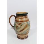 Victorian Doulton Lambeth stoneware jug, commemorating William Ewart Gladstone,