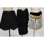 Selection of designer and fashion house short skirts - including Emporio Armani bubble hem skirt,