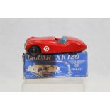 Tinplate keyless clockwork Jaguar XK120 'Scalex' scale 33-1, Mini Models Ltd.