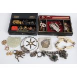 Group of antique and later jewellery - including two gold (9ct) rings,