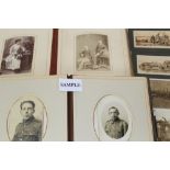 Victorian photographs in two heavy leather albums - family cartes-de-visite and some other interest