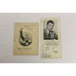 Autographs - Jack Dempsey (1895 - 1983) Boxer - signed 1939 New York menu card,