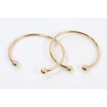 Two gold (9ct) torque bangles CONDITION REPORT Total gross weight approximately 21.