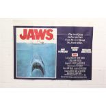 Poster - Jaws - 1975 British Quad printed by W. E. Berry Ltd.