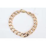 Gold (9ct) flat curb link bracelet CONDITION REPORT Total gross weight approximately