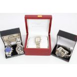 Four gentlemen's wristwatches - to include Citizen Chronograph, Zeitner Chronograph,