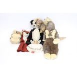Real fur soft toys - rabbit, kangaroo and Joey, koala, also mohair panda,