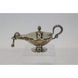 Elaborate silver cigar lighter - Birmingham 1920 - in the form of Aladdin's Lamp,