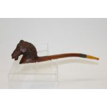 Finely carved late 19th century briar pipe,