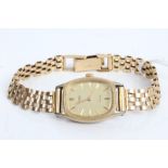 Ladies' Pulsar wristwatch on gold (9ct) bracelet