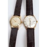 1970s gentlemen's gold (9ct) Roamer Premier Calendar wristwatch with silvered dial,
