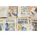 Books - Modern Boy periodicals - six in bound volumes - issues from January 1937 to February 1938,