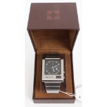 1980s Zenith Quartz / Digital wristwatch in stainless steel case with integral bracelet,