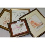 Box of Peter Collins's drawings - nude subjects (qty)