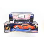 Diecast boxed selection of larger scale models, sports and performance cars - including Maisto,