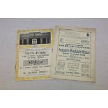 Football Programmes: Arsenal v Blackburn Rovers 24th March 1928, printed by Leicester Printing Co.