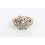 Diamond cluster ring,