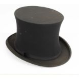 Gentlemen's mid-19th century collapsible top hat by Gibus