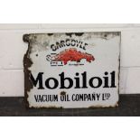 Rare 1920s 'Mobiloil Gargoyle' Vacuum Oil Company Ltd. double-sided enamelled sign, 40.