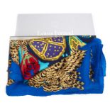 Designer Louis Feraud Foulard large silk scarf / wrap in striking African design,