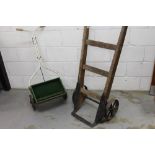 Antique wooden sack barrow,