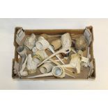 Collection of oversized 19th century clay pipes - including four other decorative pipes,