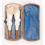 Good pair late 19th century novelty meerschaum cheroot holders in the form of ladies' legs in