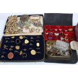 Costume jewellery - including collection of ring shanks for jewellery making,