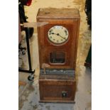 Early 20th century oak cased clocking-in clock by Gensign,