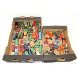 Diecast unboxed selection of early Dinky models - including saloon, sports, towing models, lorries,