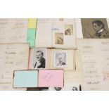 Autographs in albums, pages, letter, photographs, etc, 19th and 20th century selection, entertainer,
