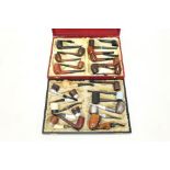 Collection of modern briar silvered and other pipes,
