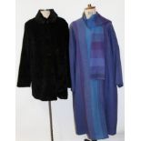 Irish tweed coat - long-length, size medium,
