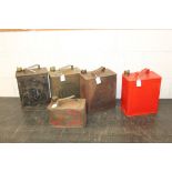 Various petrol / fuel cans - to include Esso and Shell Motor Spirit (5)