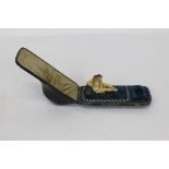 Fine quality late 19th century novelty cheroot holder - exquisitely carved in miniature as a