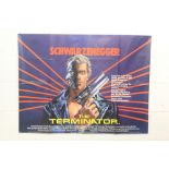 Poster - The Terminator - 1984 British Quad printed by W. E. Berry Ltd.
