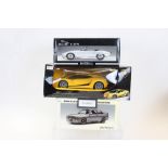 Diecast boxed selection of larger scale model sports and performance cars - including Sun Star,