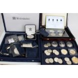 Coins - selection of Silver Proof - The Queen Mother's 95th Birthday coins, Han Dynasty coins, U.S.