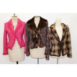 Selection of bouclé and tweed jackets - including a three piece skirt suit,